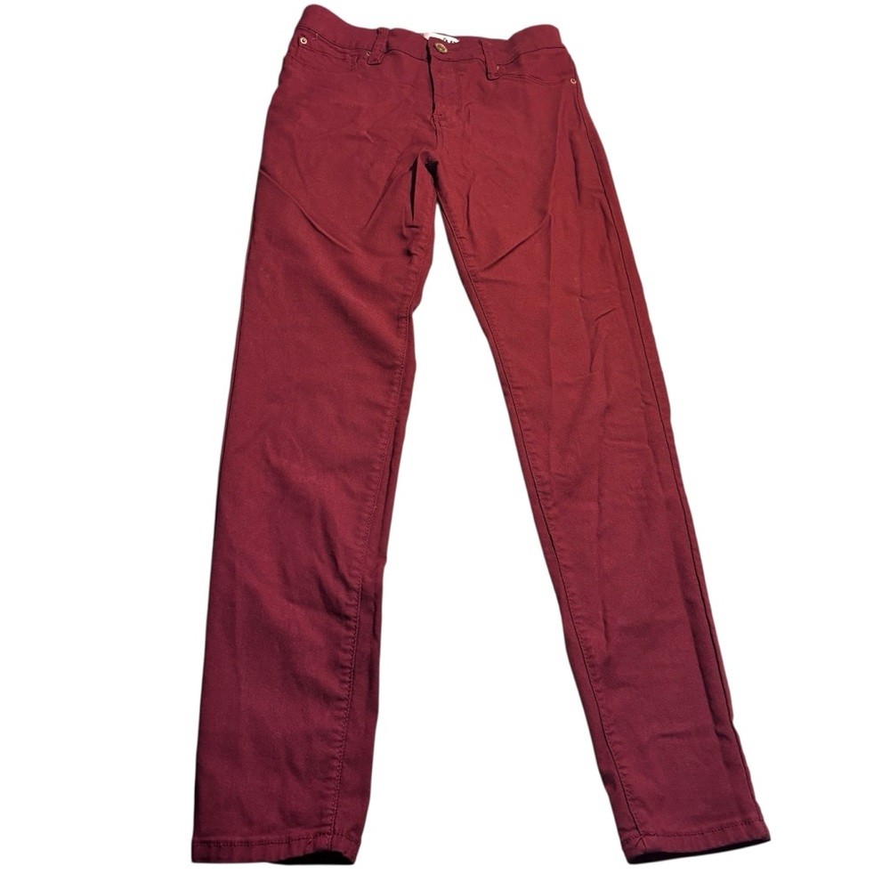 YMI Jeans Medium Burgundy Skinny High Rise Rayon Nylon Spandex Stretch 5-Pocket - Picture 2 of 14